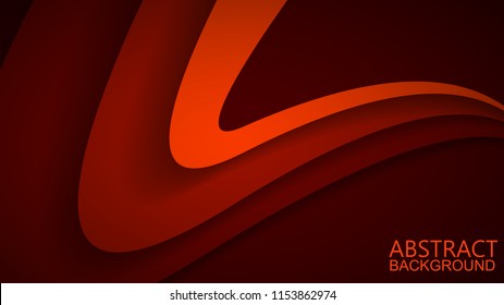  Modern Red Curve Vector Background 