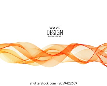 Vector de fondo dinámico elegante (naranja) de la ola decorativa roja moderna