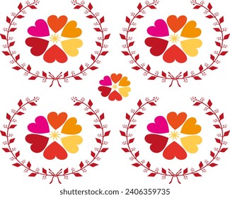 Modern red design with white background premium elegant flower pattern design . Luxury fashionable background with pastel floral pattern. Flower premium vector template for wedding invite, 