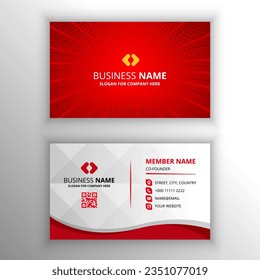 Modern Red Dotted Comic Business Card Template, can be used for business designs, presentation designs or any suitable designs.
