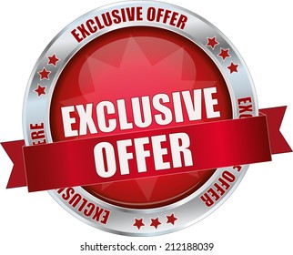 Modern Red Exclusive Offer Sign