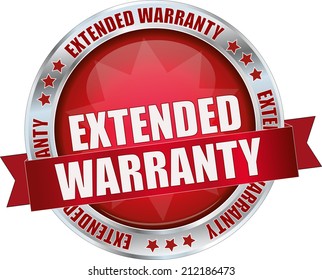 Modern Red Extended Warranty Sign