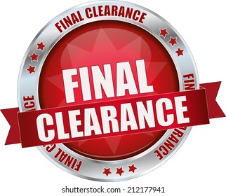 modern red final clearance sign