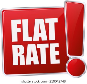 modern red flat rate sign