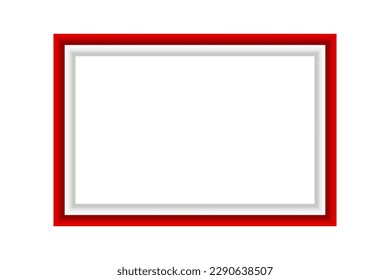 Modern Red Frame. Vector Illustration