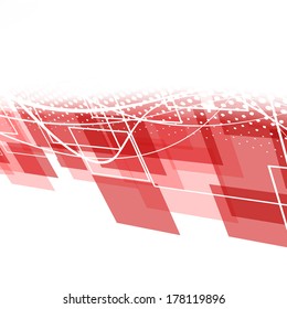 Modern red geometric background. Vector illustration