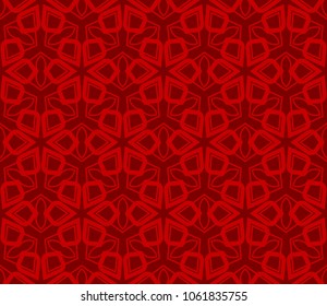 Modern Red Geometric Pattern. Vector illustration. For fabric, textile, bandana, scarf, print,creative symbol.