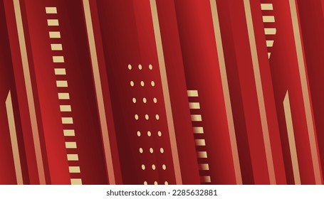 modern red geometric plain banner background