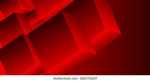 Modern red geometry background vector