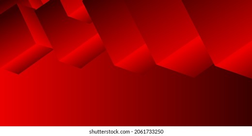 Modern red geometry background vector