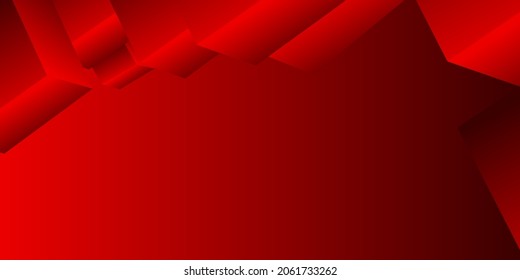 Modern red geometry background vector