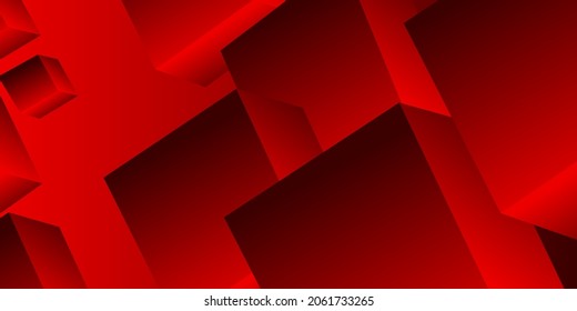 Modern red geometry background vector