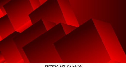 Modern red geometry background vector