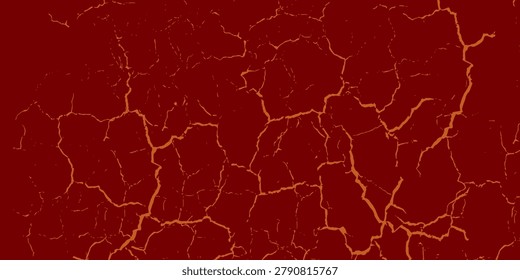 Modern red and golden maroon background.  Gold marble texture. Golden veins