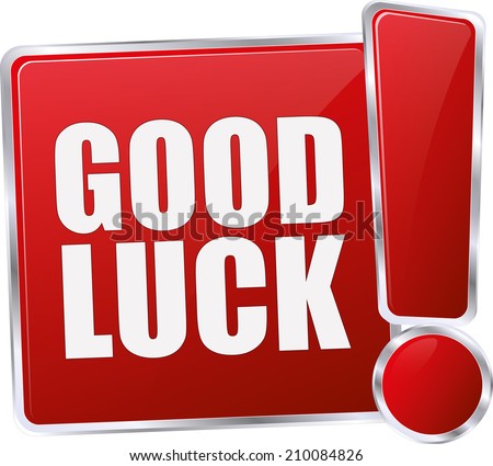 modern red good luck sign