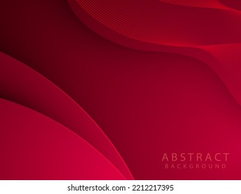 modern red gradient abstract background with futuristic transparent lines