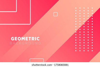 diseño de banner de fondo geométrico abstracto de gradiente rojo moderno.