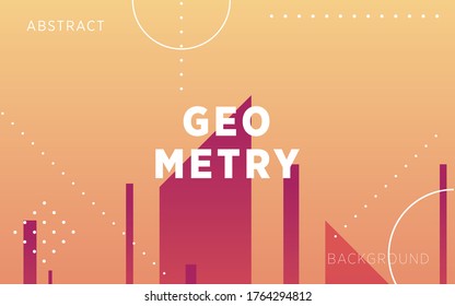 modern red gradient abstract geometry shape background banner with line and dots.can be used in cover design, poster, flyer, book design, website backgrounds or advertising. vector illustration.