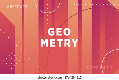 modern red gradient abstract geometry shape background banner with line and dots.can be used in cover design, poster, flyer, book design, website backgrounds or advertising. vector illustration.