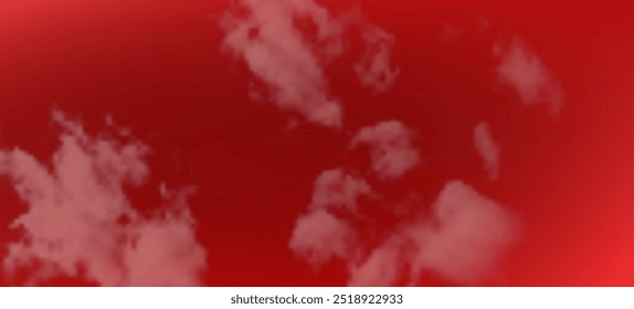 Modern red gradient backgrounds with clouds. Header banner. Bright abstract presentation backdrop. Vector illustration