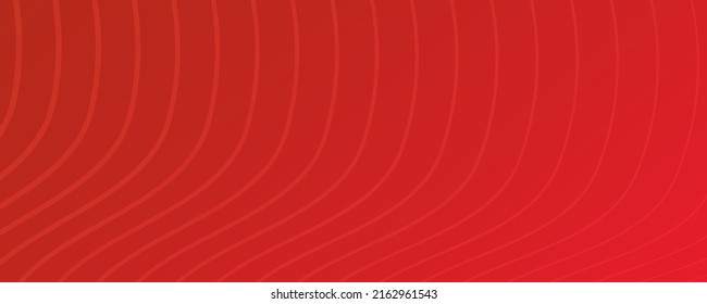Fondo de degradado rojo moderno con líneas onduladas. Cartel de cabecera. Fondo de presentación abstracta geométrica brillante. Ilustración del vector
