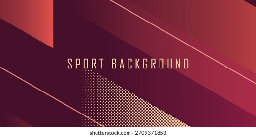 Moderner roter Farbverlauf-Sporthintergrund. Linie und Form diagonal. Anzug für Banner, Web, Broschüre, Broschüre und Präsentation