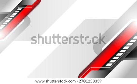 Modern Red and Gray Abstract Geometric Vector Background with Diagonal Lines and Futuristic Shapes for Technology or Business Design