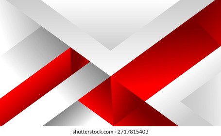 Modern Red Gray White Abstract Geometric Background with Diagonal Shapes and Clean Corporate Style