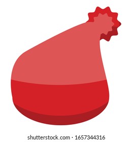 Modern red headwear icon. Isometric of modern red headwear vector icon for web design isolated on white background
