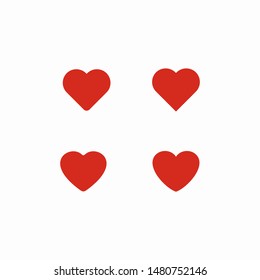 modern red heart logo concept.vector template