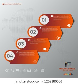 Modern red infographics 4 options. , steps, parts. Can be used for workflow layout, diagram, step by step infographics, graph, chart, diagram, web design.