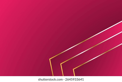 Moderno jazzberry jazzberry vermelho e fundo de luxo dourado com espaço em branco. Combinação épica de elementos de listras douradas brilhantes em formas vetoriais estilo de design. Elegante arte gráfica digital