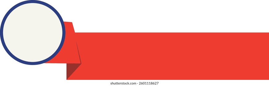 Modern Red Label with Circular Accent