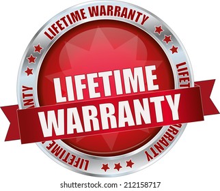 Modern Red Lifetime Warranty Sign Stock Vector (Royalty Free) 212158717 ...