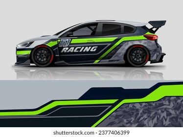 Diseño moderno de Red Livery para coches de carreras