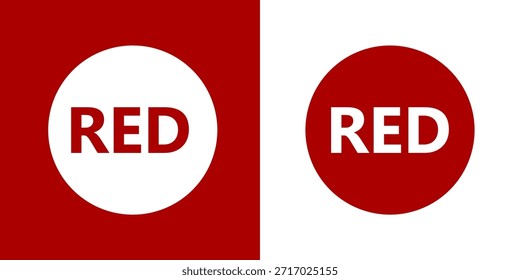 Diseño moderno del logotipo de RED en estilo de Vector audaz con fuerte impacto visual. Perfecto para proyectos de marca, identidad corporativa, marketing, tecnología, moda y negocios creativos con tipografía limpia.