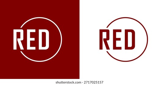 Diseño moderno del logotipo de RED en estilo de Vector audaz con fuerte impacto visual. Perfecto para proyectos de marca, identidad corporativa, marketing, tecnología, moda y negocios creativos con tipografía limpia.