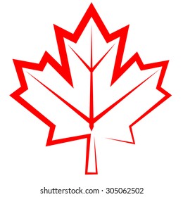 modern red maple leaf vector design