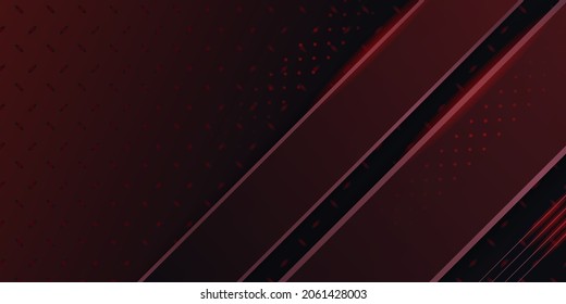 Modern red metallic abstract 3d background with dynamic overlap layers and light decoration