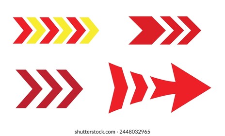 Modern Red Navigate vector arrow