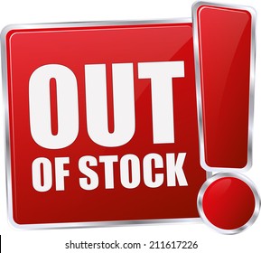 Modern Red Out Stock Sign Stock Vector (Royalty Free) 211617226 ...