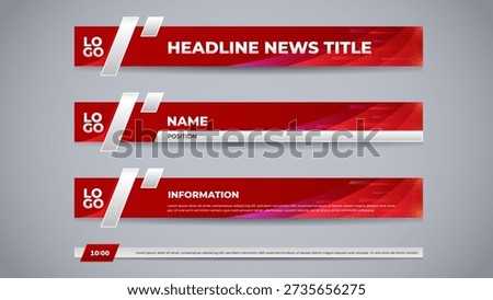 modern red overlay for media broadcast set