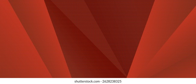 Fundo de papel vermelho moderno com textura de triângulo de linha em camadas 3d escuro em site elegante ou design de papel texturizado