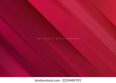 modern red paper cut abstract background with futuristic elements