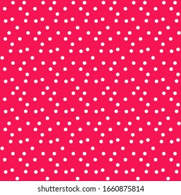 Modern red polka background seamless vector pattern