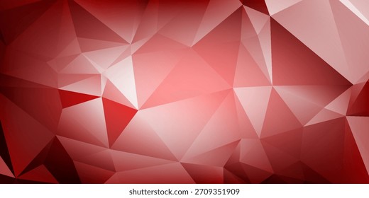 Fondo de polígono rojo moderno con textura abstracta geométrica, ideal para diseño corporativo y diseños digitales. Ilustración vectorial