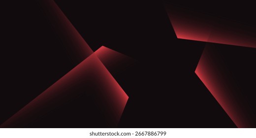 Modern red polygon elegant background vector illustration, banner business product present abstract