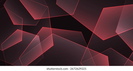 Modern red polygon elegant background vector illustration, banner abstract simple art design