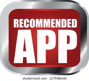 modern red recommended app sign