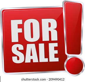 modern red for sale sign